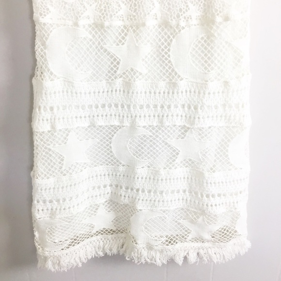 ASOS Cream Moon Star Dress Size 4 Festival Knit - Picture 2 of 4